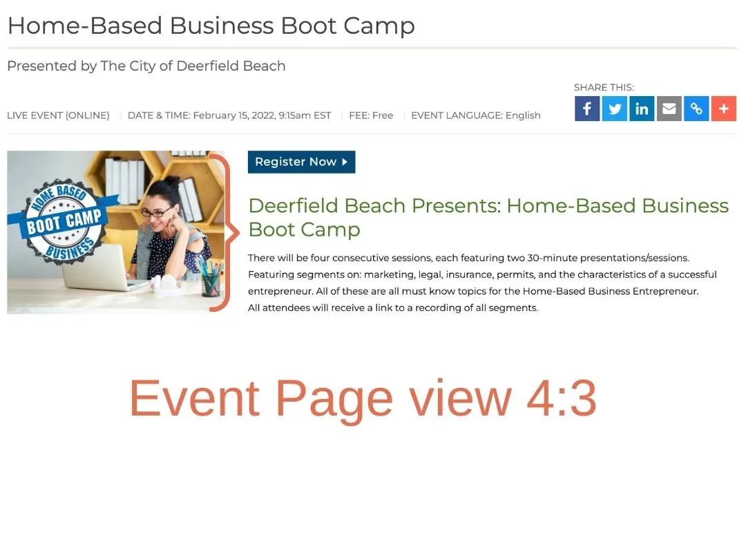 An event page showing the uploaded image at its full 4:3 ratio