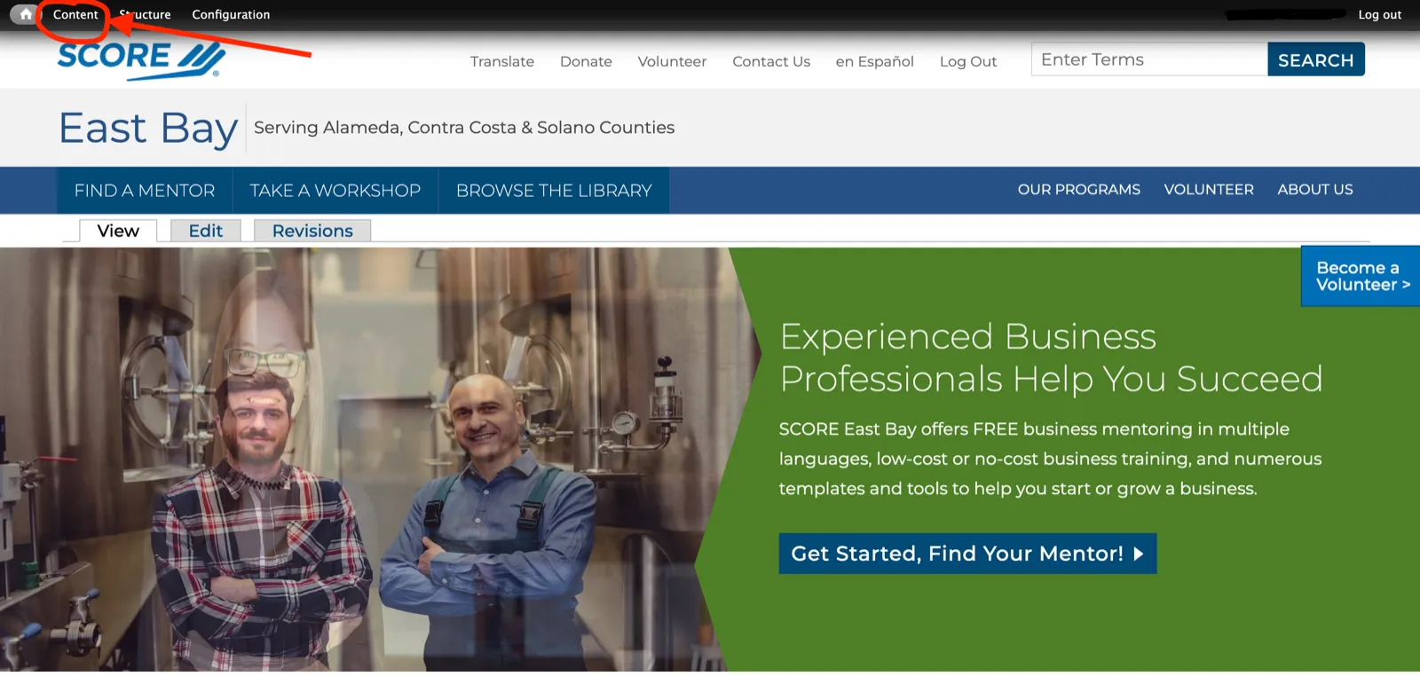 Searching the content list by title to find unpublished content